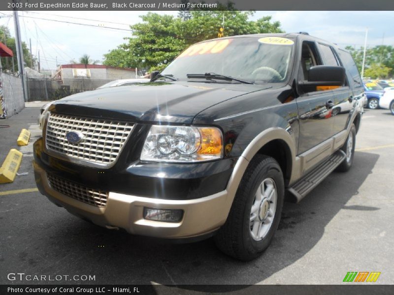 Black Clearcoat / Medium Parchment 2003 Ford Expedition Eddie Bauer