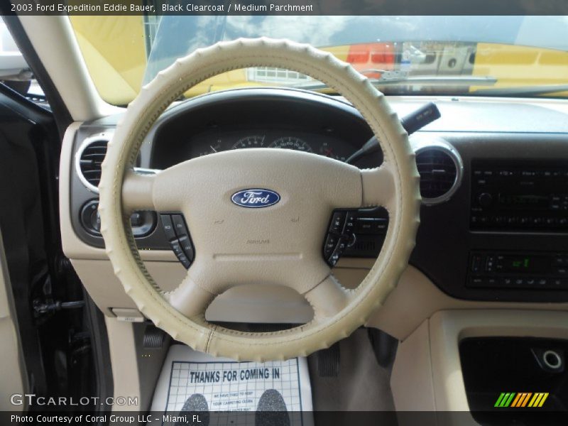 Black Clearcoat / Medium Parchment 2003 Ford Expedition Eddie Bauer