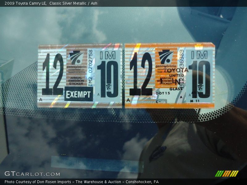 Classic Silver Metallic / Ash 2009 Toyota Camry LE