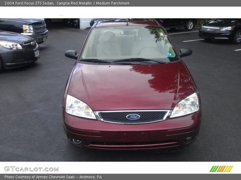 Sangria Red Metallic / Medium Parchment 2004 Ford Focus ZTS Sedan