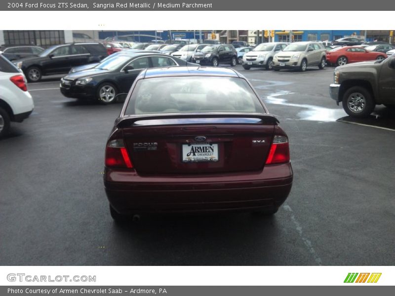 Sangria Red Metallic / Medium Parchment 2004 Ford Focus ZTS Sedan