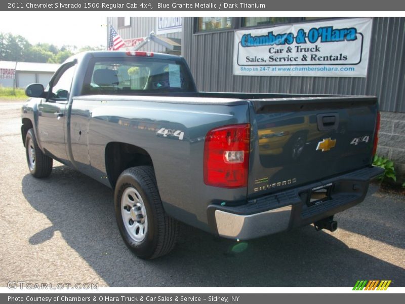 Blue Granite Metallic / Dark Titanium 2011 Chevrolet Silverado 1500 Regular Cab 4x4