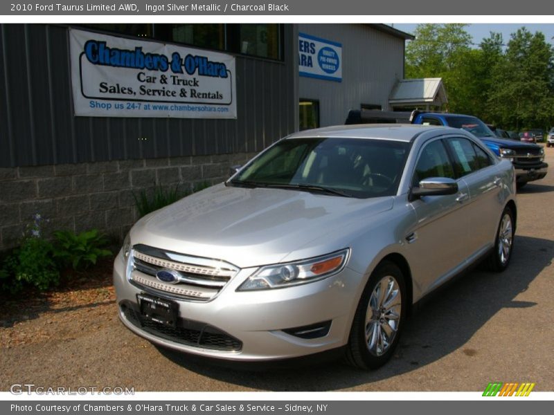 Ingot Silver Metallic / Charcoal Black 2010 Ford Taurus Limited AWD