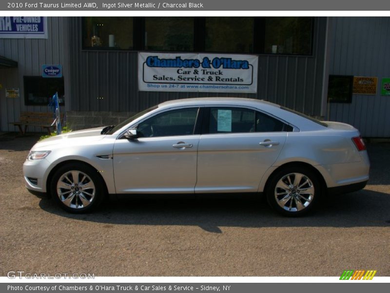 Ingot Silver Metallic / Charcoal Black 2010 Ford Taurus Limited AWD