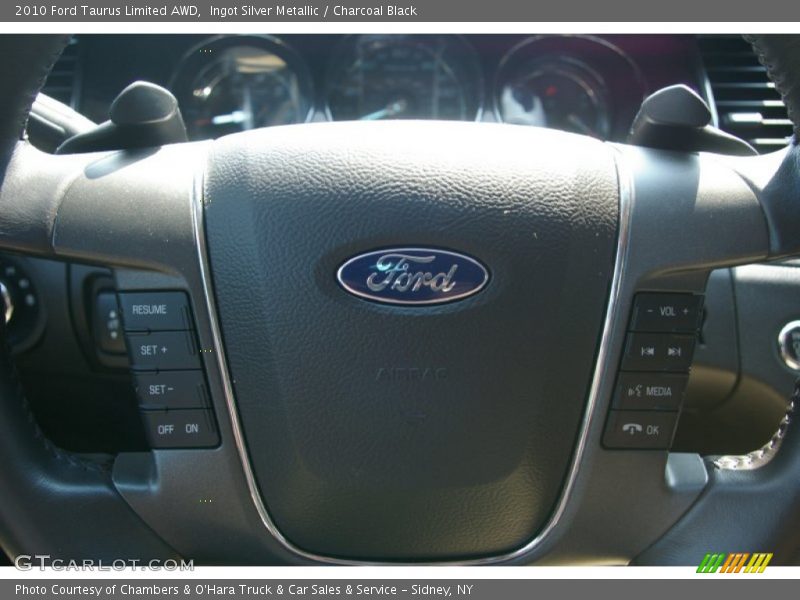 Ingot Silver Metallic / Charcoal Black 2010 Ford Taurus Limited AWD