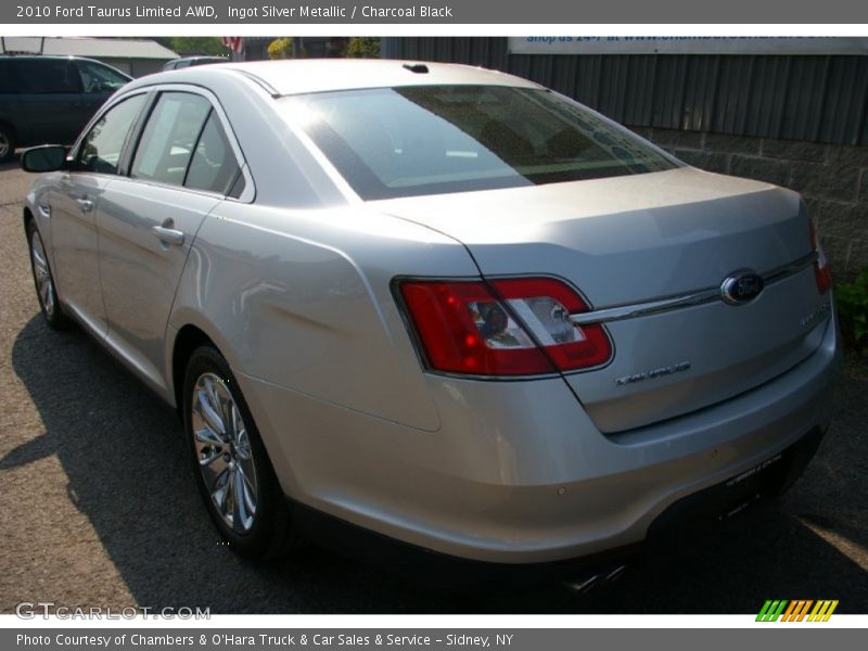 Ingot Silver Metallic / Charcoal Black 2010 Ford Taurus Limited AWD