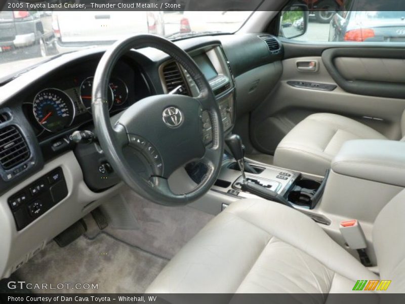 Thunder Cloud Metallic / Stone 2005 Toyota Land Cruiser