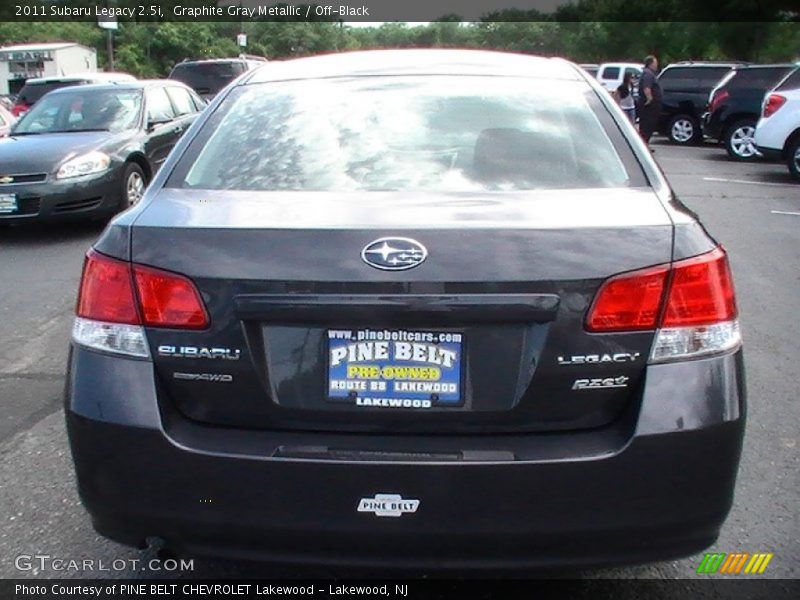 Graphite Gray Metallic / Off-Black 2011 Subaru Legacy 2.5i