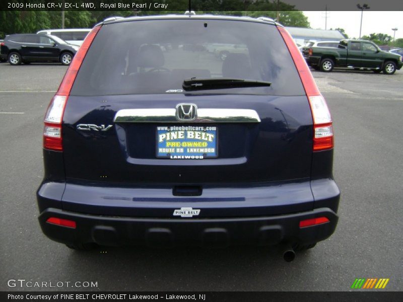 Royal Blue Pearl / Gray 2009 Honda CR-V EX-L 4WD