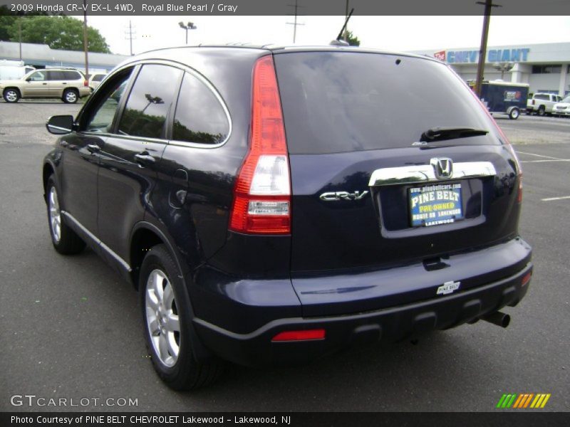 Royal Blue Pearl / Gray 2009 Honda CR-V EX-L 4WD