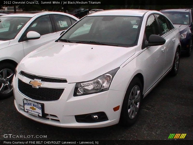 Summit White / Jet Black/Medium Titanium 2012 Chevrolet Cruze LS