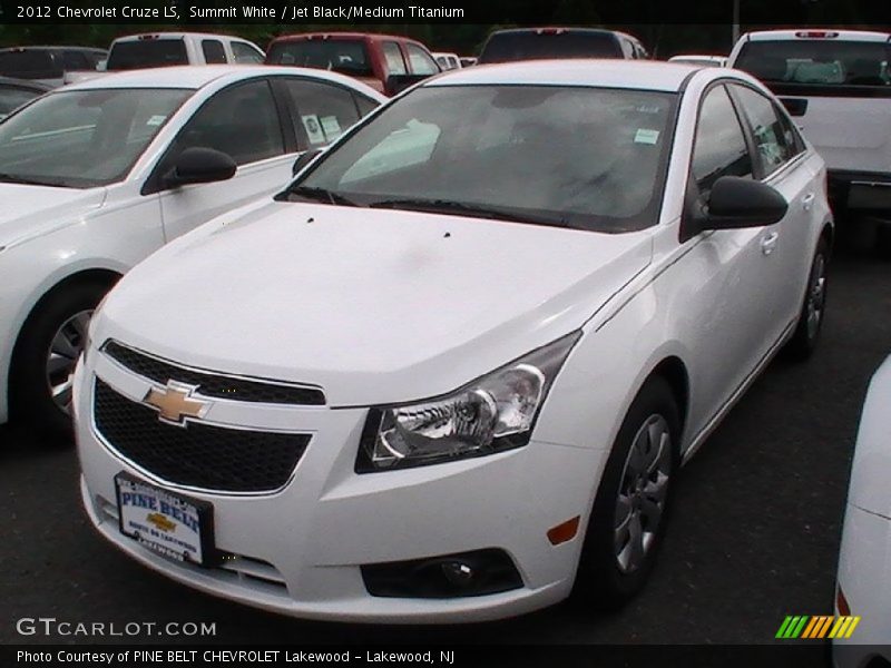 Summit White / Jet Black/Medium Titanium 2012 Chevrolet Cruze LS
