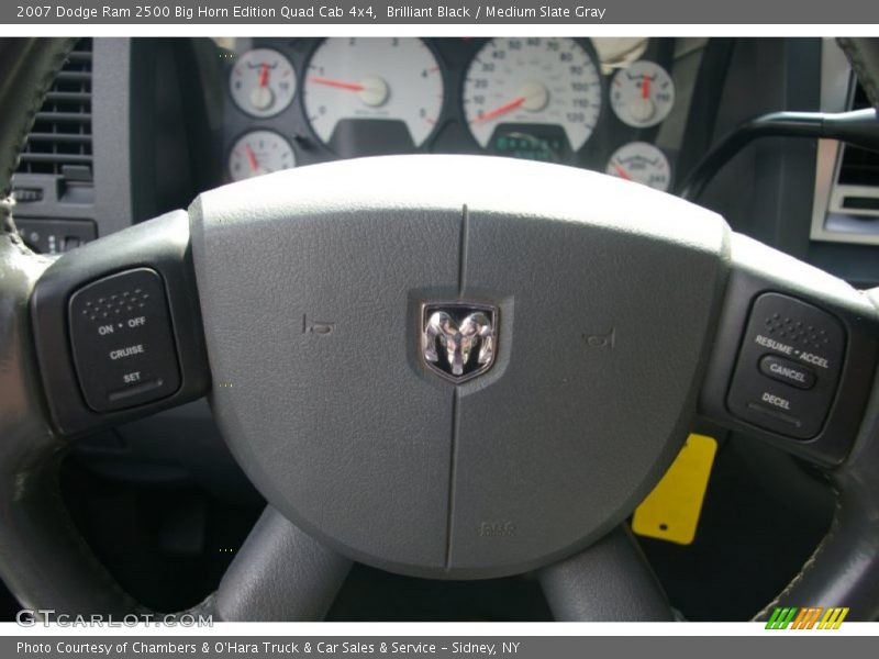 Brilliant Black / Medium Slate Gray 2007 Dodge Ram 2500 Big Horn Edition Quad Cab 4x4