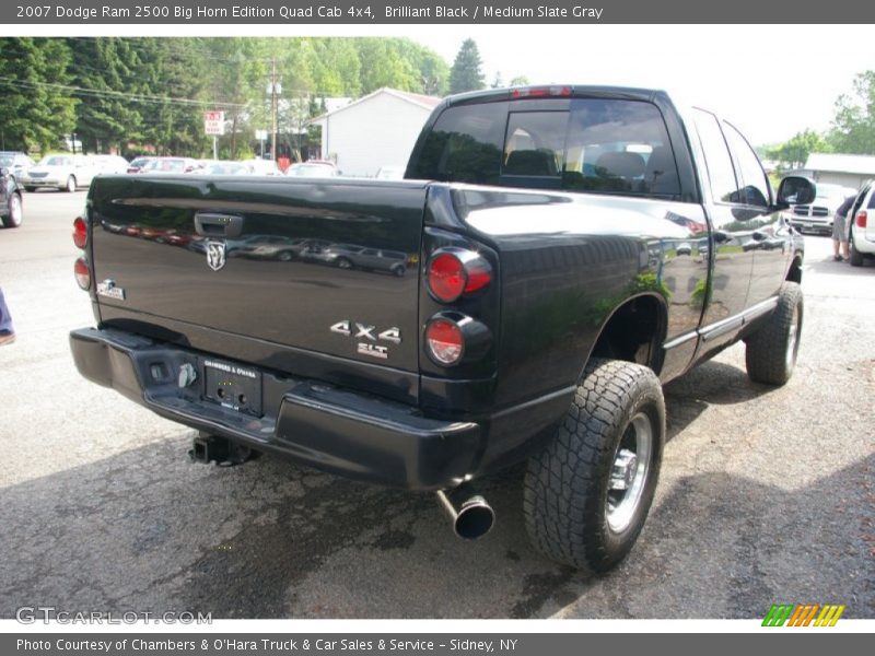 Brilliant Black / Medium Slate Gray 2007 Dodge Ram 2500 Big Horn Edition Quad Cab 4x4
