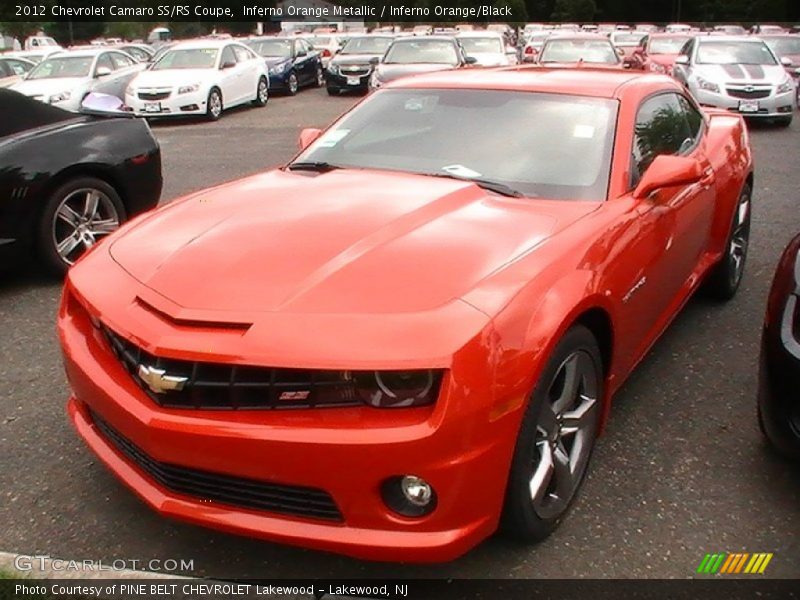 Inferno Orange Metallic / Inferno Orange/Black 2012 Chevrolet Camaro SS/RS Coupe