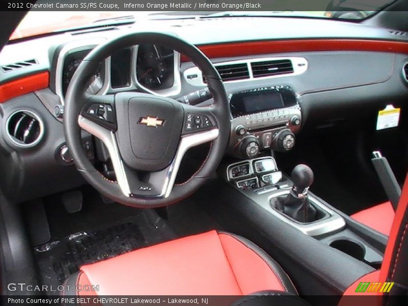Inferno Orange Metallic / Inferno Orange/Black 2012 Chevrolet Camaro SS/RS Coupe