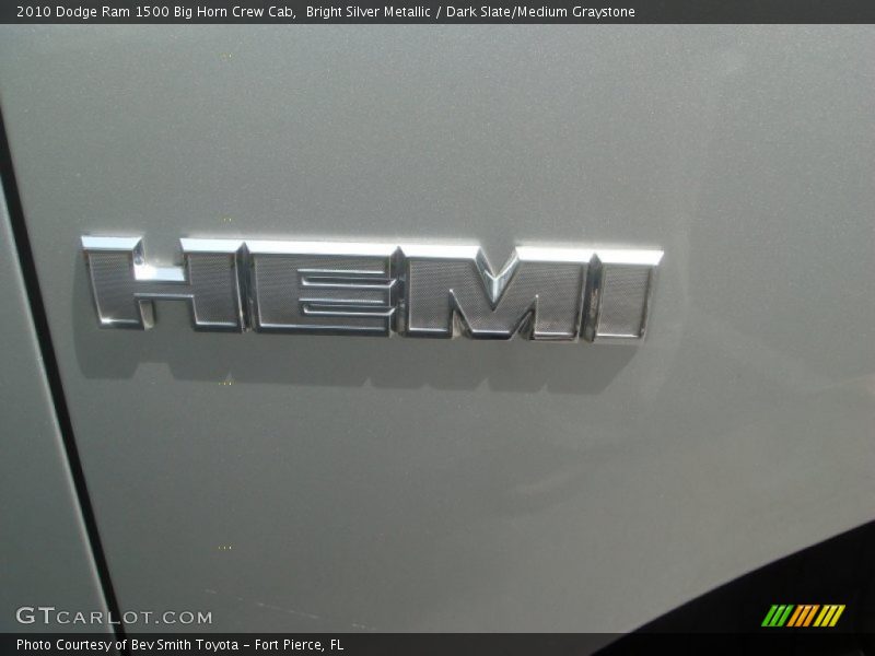 Bright Silver Metallic / Dark Slate/Medium Graystone 2010 Dodge Ram 1500 Big Horn Crew Cab