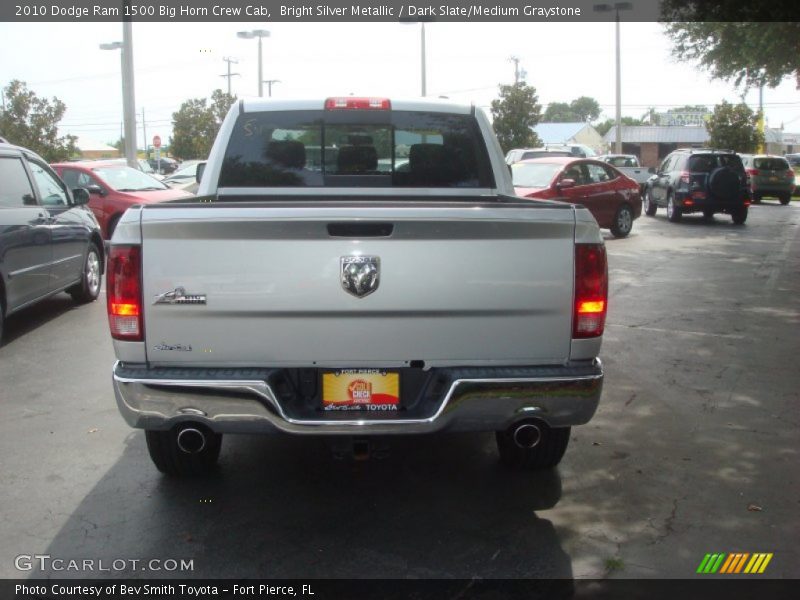 Bright Silver Metallic / Dark Slate/Medium Graystone 2010 Dodge Ram 1500 Big Horn Crew Cab