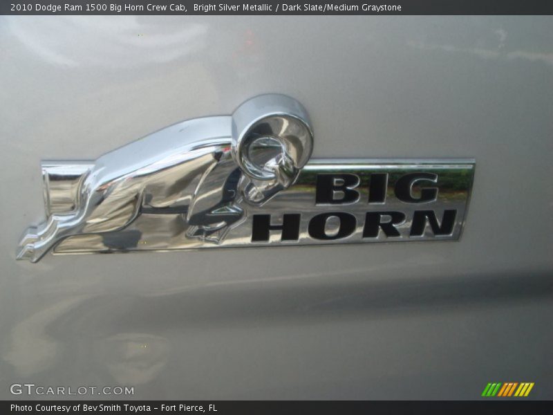 Bright Silver Metallic / Dark Slate/Medium Graystone 2010 Dodge Ram 1500 Big Horn Crew Cab