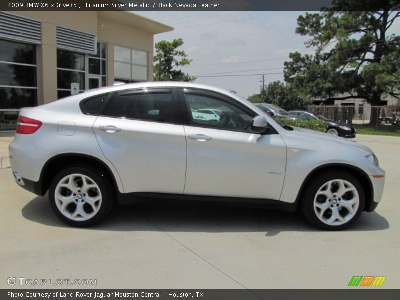 Titanium Silver Metallic / Black Nevada Leather 2009 BMW X6 xDrive35i