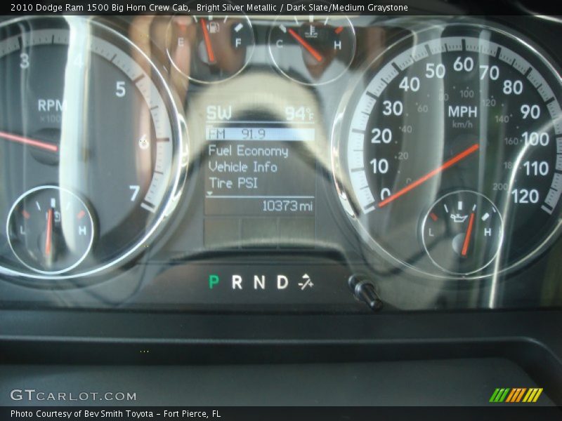 Bright Silver Metallic / Dark Slate/Medium Graystone 2010 Dodge Ram 1500 Big Horn Crew Cab