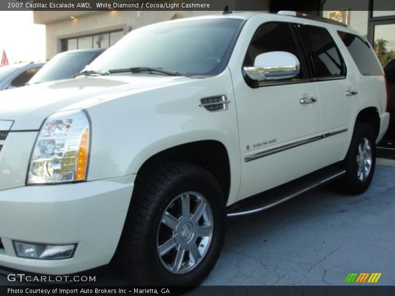 White Diamond / Cocoa/Light Cashmere 2007 Cadillac Escalade AWD