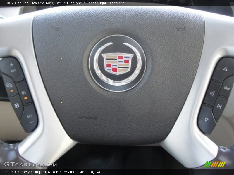 White Diamond / Cocoa/Light Cashmere 2007 Cadillac Escalade AWD