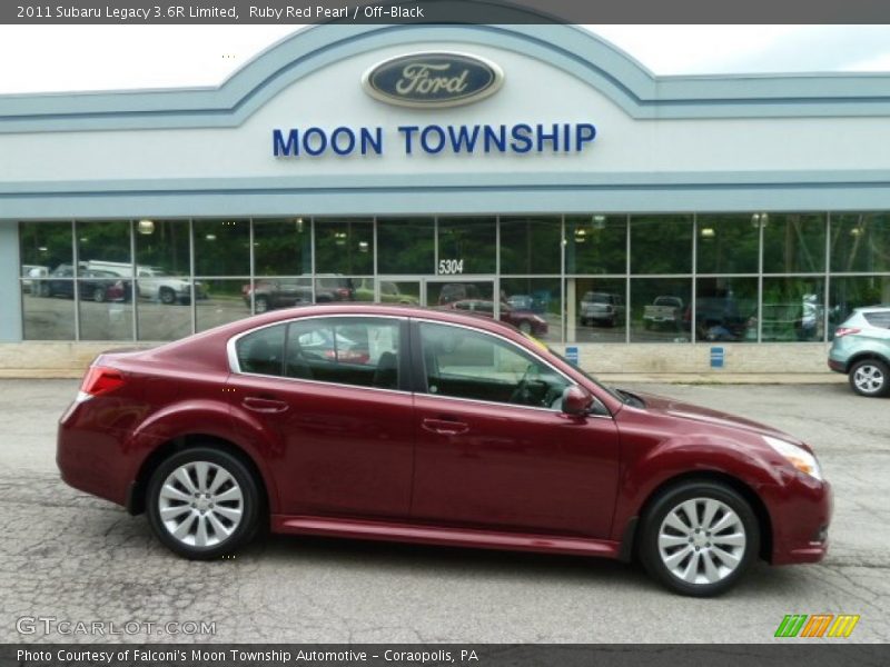 Ruby Red Pearl / Off-Black 2011 Subaru Legacy 3.6R Limited