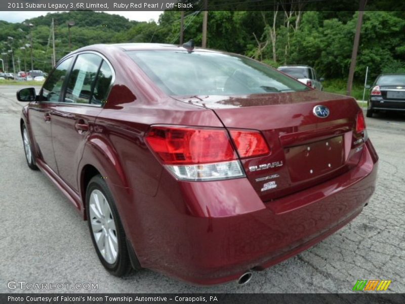 Ruby Red Pearl / Off-Black 2011 Subaru Legacy 3.6R Limited