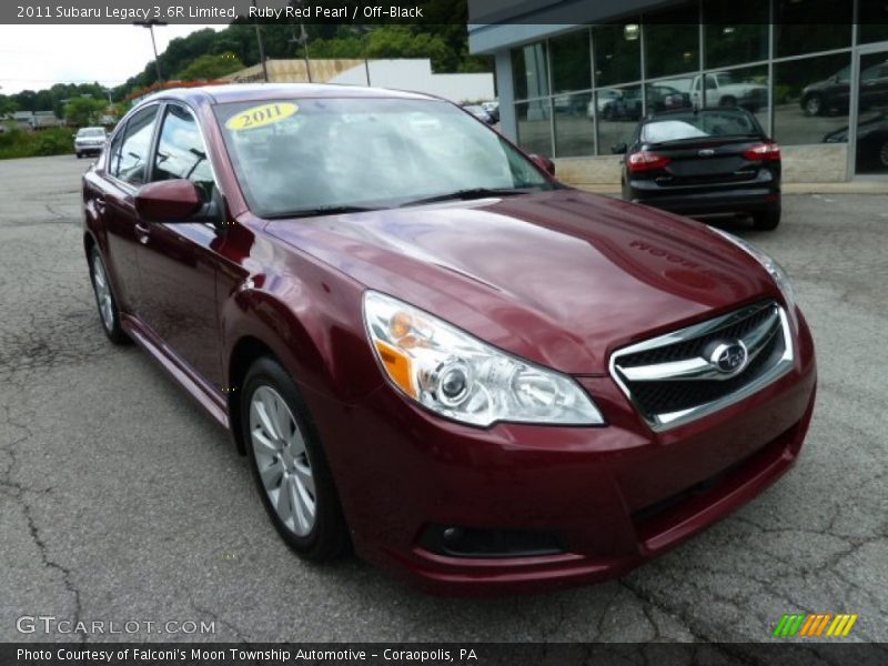 Ruby Red Pearl / Off-Black 2011 Subaru Legacy 3.6R Limited