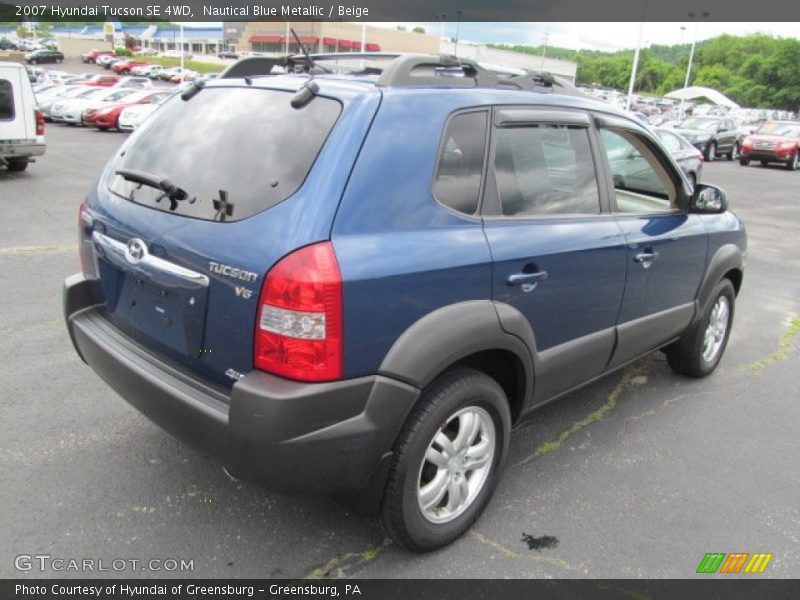 Nautical Blue Metallic / Beige 2007 Hyundai Tucson SE 4WD