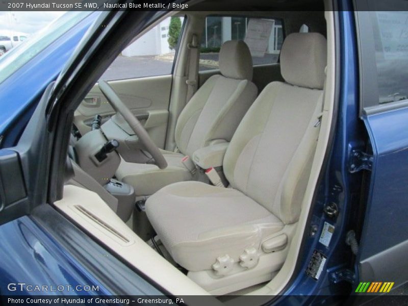 Nautical Blue Metallic / Beige 2007 Hyundai Tucson SE 4WD
