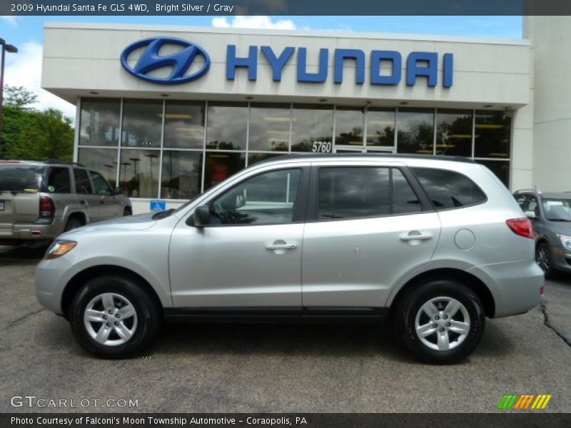 Bright Silver / Gray 2009 Hyundai Santa Fe GLS 4WD