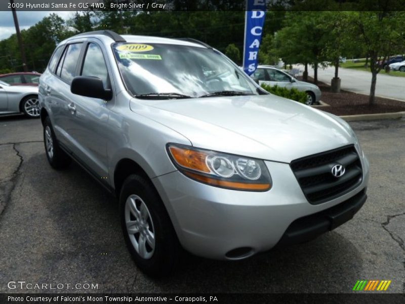 Bright Silver / Gray 2009 Hyundai Santa Fe GLS 4WD