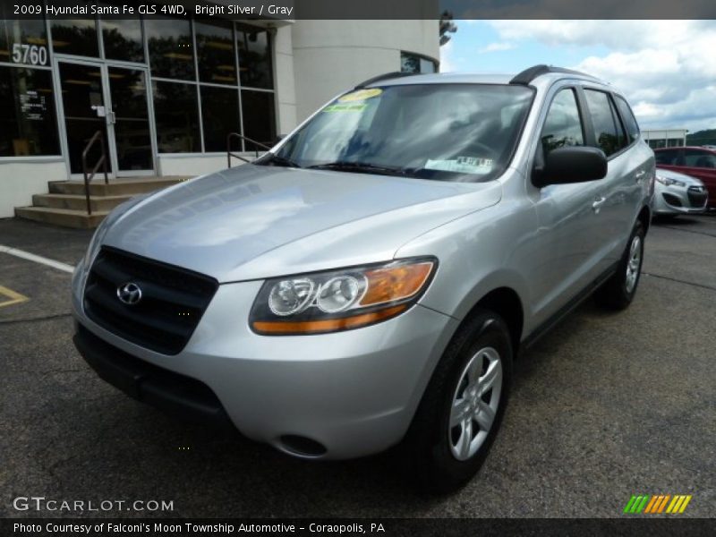 Bright Silver / Gray 2009 Hyundai Santa Fe GLS 4WD