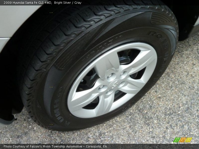 Bright Silver / Gray 2009 Hyundai Santa Fe GLS 4WD
