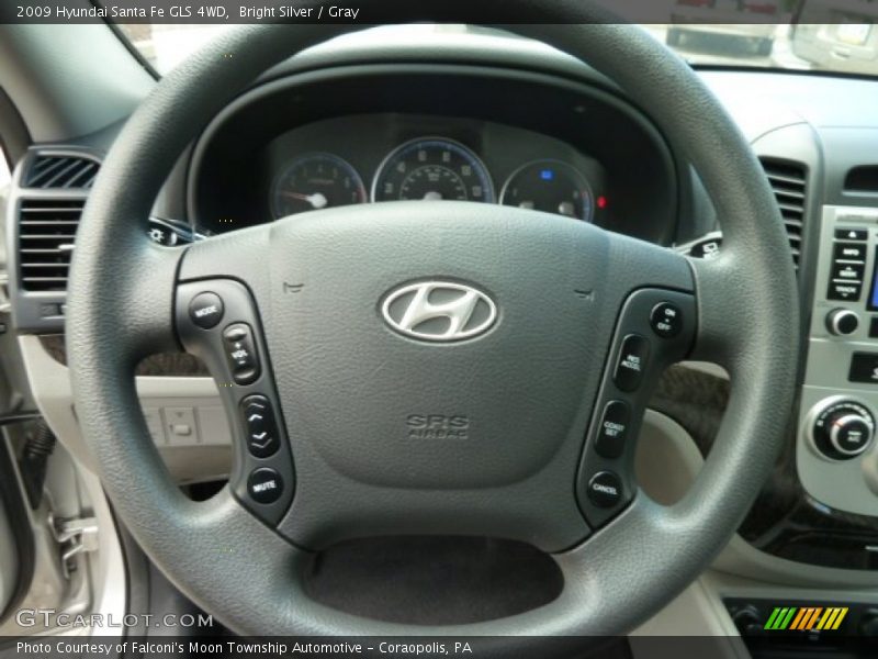Bright Silver / Gray 2009 Hyundai Santa Fe GLS 4WD