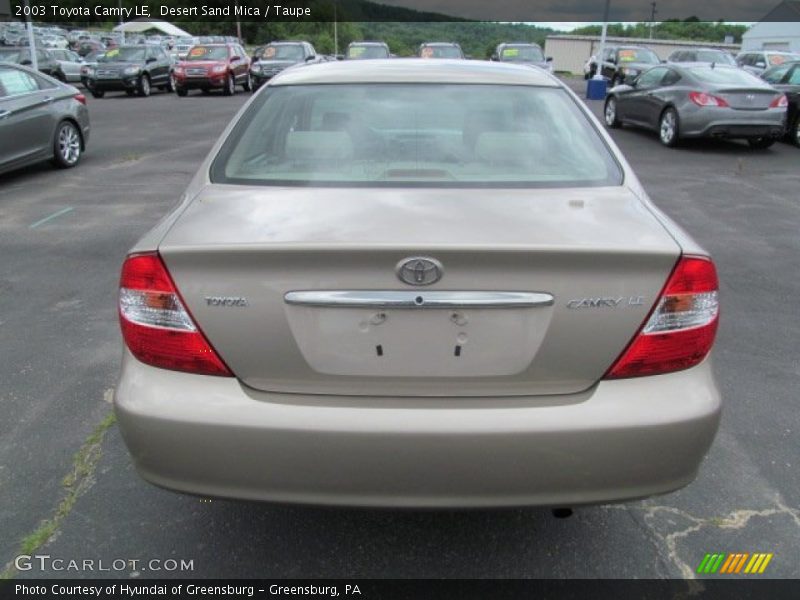 Desert Sand Mica / Taupe 2003 Toyota Camry LE