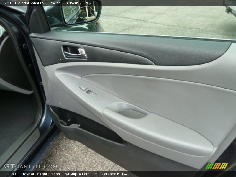 Pacific Blue Pearl / Gray 2011 Hyundai Sonata SE