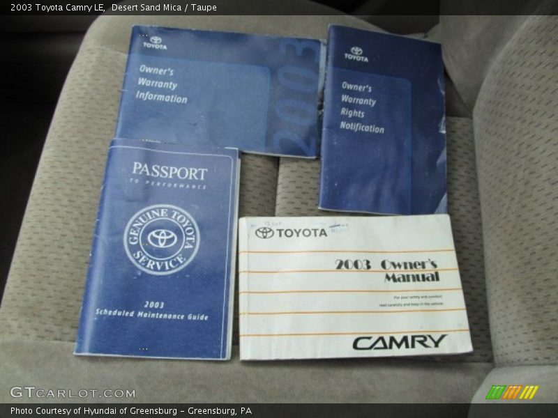 Desert Sand Mica / Taupe 2003 Toyota Camry LE