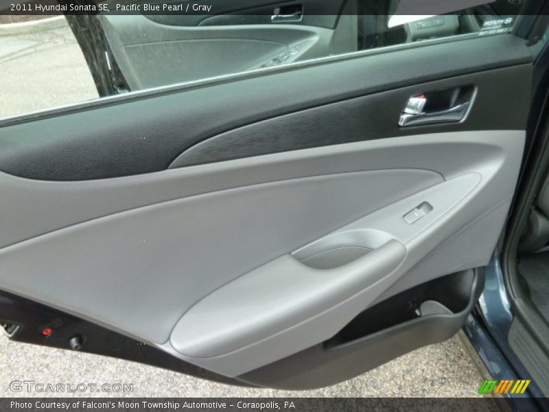 Pacific Blue Pearl / Gray 2011 Hyundai Sonata SE