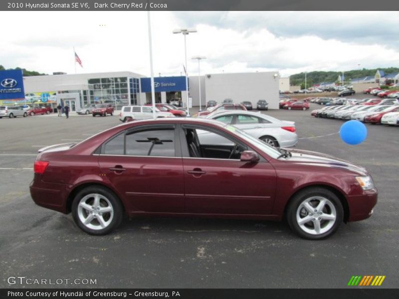 Dark Cherry Red / Cocoa 2010 Hyundai Sonata SE V6
