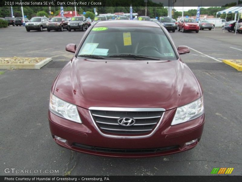 Dark Cherry Red / Cocoa 2010 Hyundai Sonata SE V6