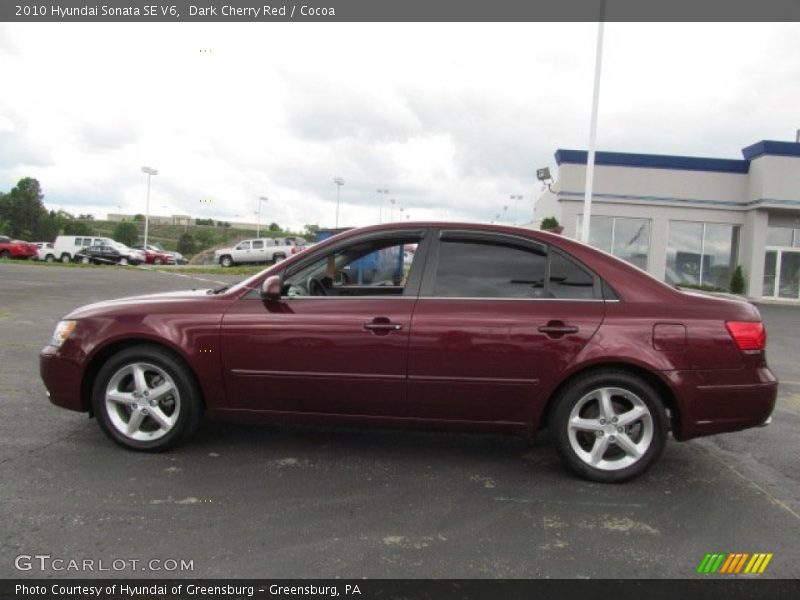 Dark Cherry Red / Cocoa 2010 Hyundai Sonata SE V6