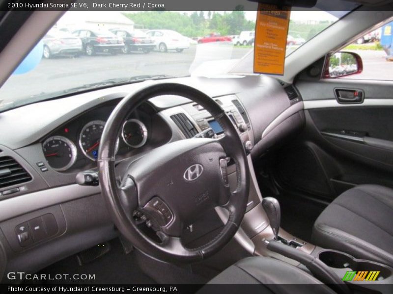Dark Cherry Red / Cocoa 2010 Hyundai Sonata SE V6