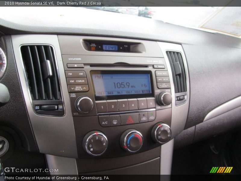 Dark Cherry Red / Cocoa 2010 Hyundai Sonata SE V6