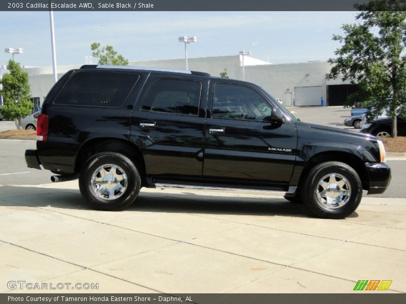 Sable Black / Shale 2003 Cadillac Escalade AWD
