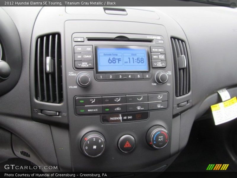 Controls of 2012 Elantra SE Touring