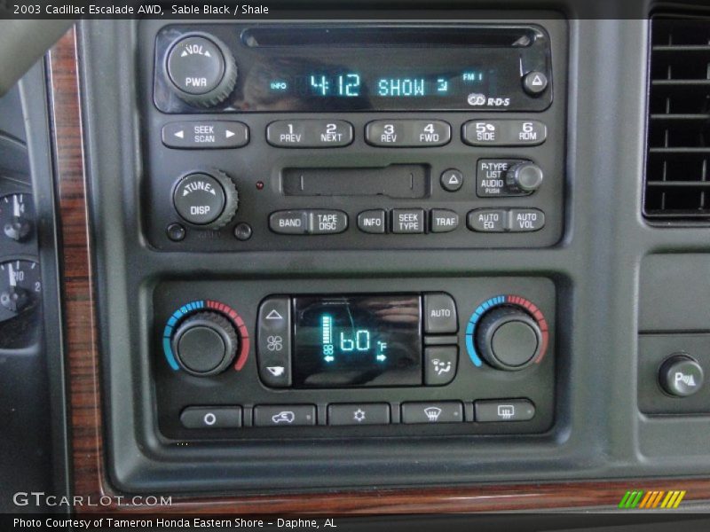 Sable Black / Shale 2003 Cadillac Escalade AWD