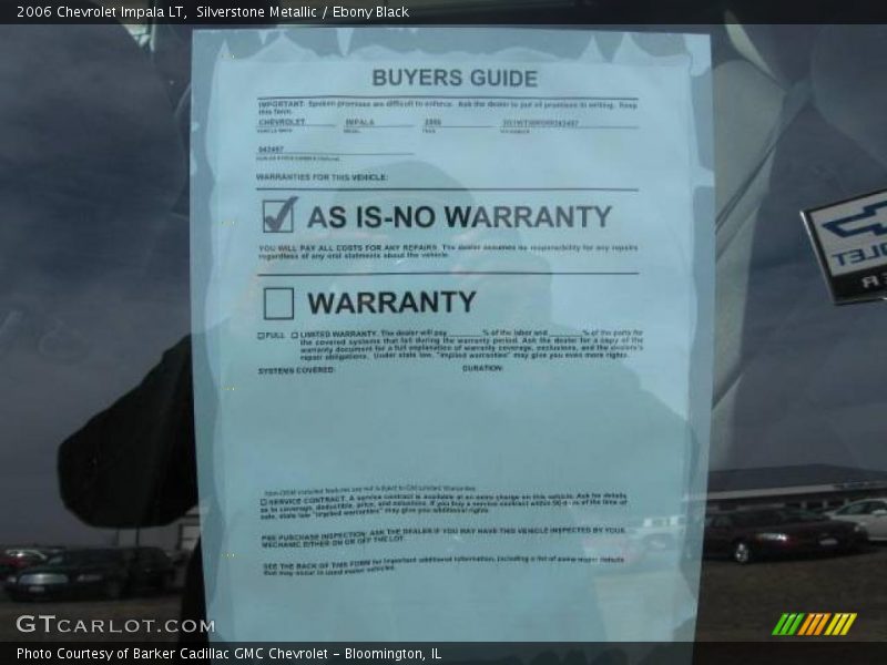Silverstone Metallic / Ebony Black 2006 Chevrolet Impala LT
